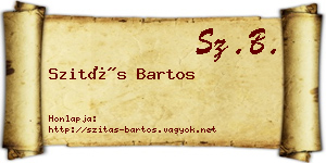 Szitás Bartos névjegykártya